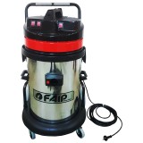 Aspirator industrial umed-uscat FAIP440, 3 motoare, putere 3300W, recipient colectare din inox, 62 litri