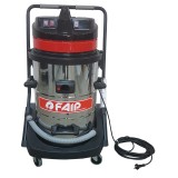 Aspirator industrial umed-uscat FAIP640, 3 motoare, putere 3500W, recipient colectare din inox, 78 litri