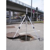 Trepied cu elevatie, NEDO, din aluminiu Heavy-Duty cu antialunecare, cod 210710, inaltime 1,12-5,00m, greutate 8,9kg