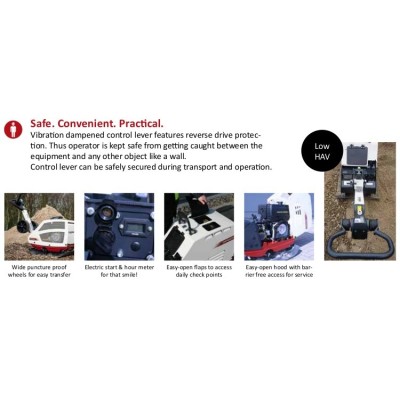 Placa compactoare reversibila model DRP25D marca DYNAPAC, Hatz 1B20, putere 4,2CP, greutate 260kg