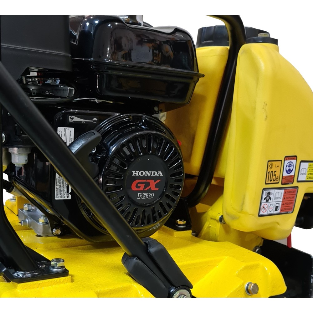 Placa compactoare MS90C-4U STRONG, HONDA GX160, 5,5CP, 83kg, cu Kit stropire apa, Roti transport si cauciuc Vulcolan